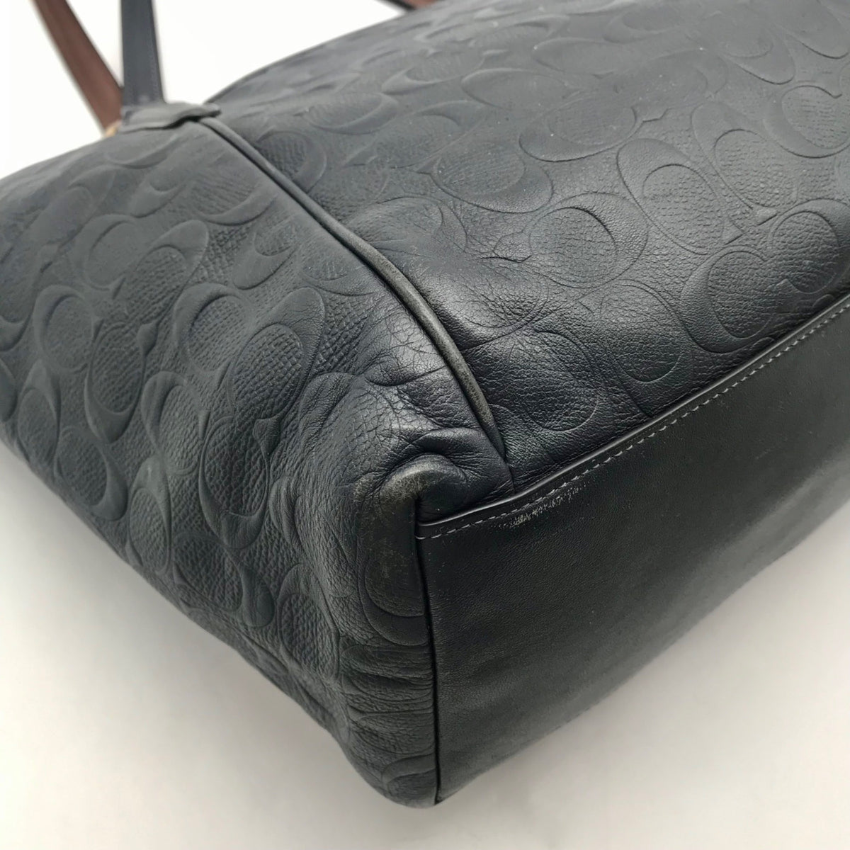 Coach Black Embossed Leather Ava Tote Bag F28558