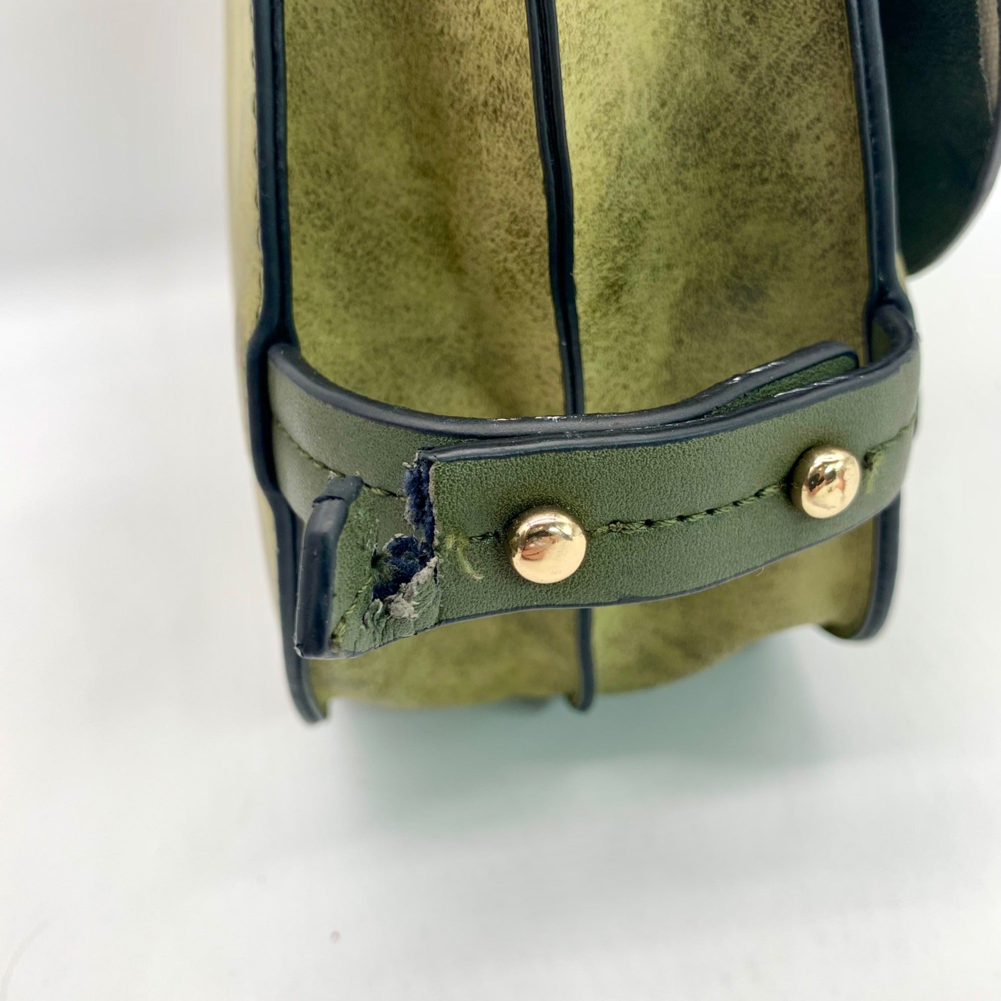 Steve Madden Olive Green Crossbody Saddle Bag