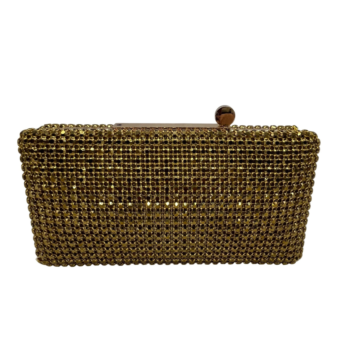 Nina Gold Rhinestone Evening Clutch/Crossbody Purse