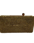 Nina Gold Rhinestone Evening Clutch/Crossbody Purse