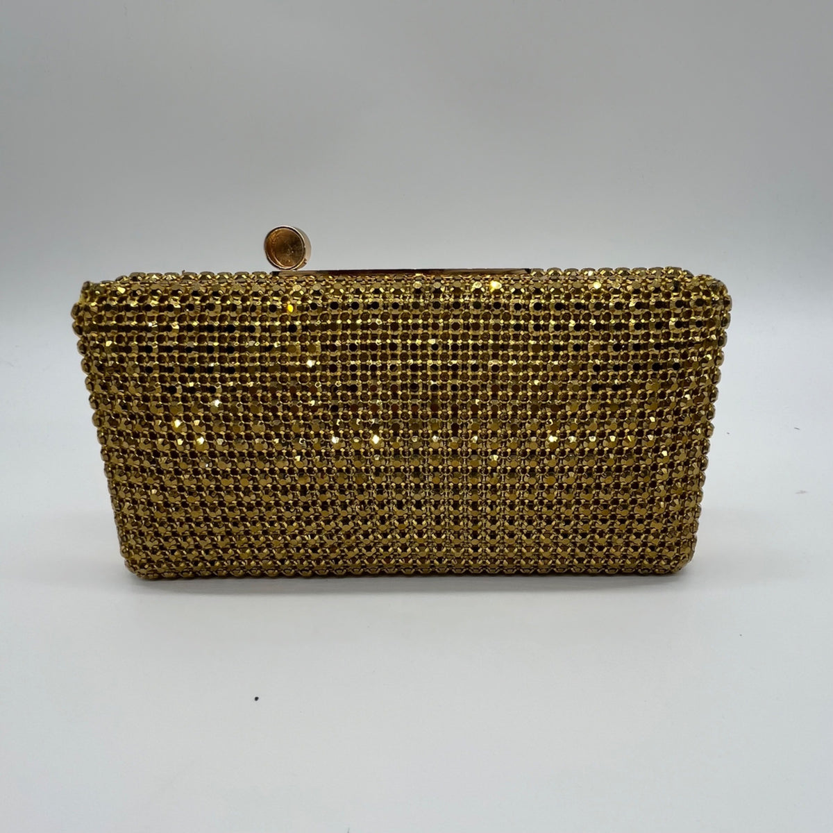 Nina Gold Rhinestone Evening Clutch/Crossbody Purse