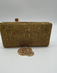 Nina Gold Rhinestone Evening Clutch/Crossbody Purse