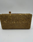 Nina Gold Rhinestone Evening Clutch/Crossbody Purse