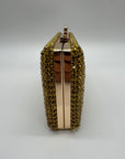 Nina Gold Rhinestone Evening Clutch/Crossbody Purse