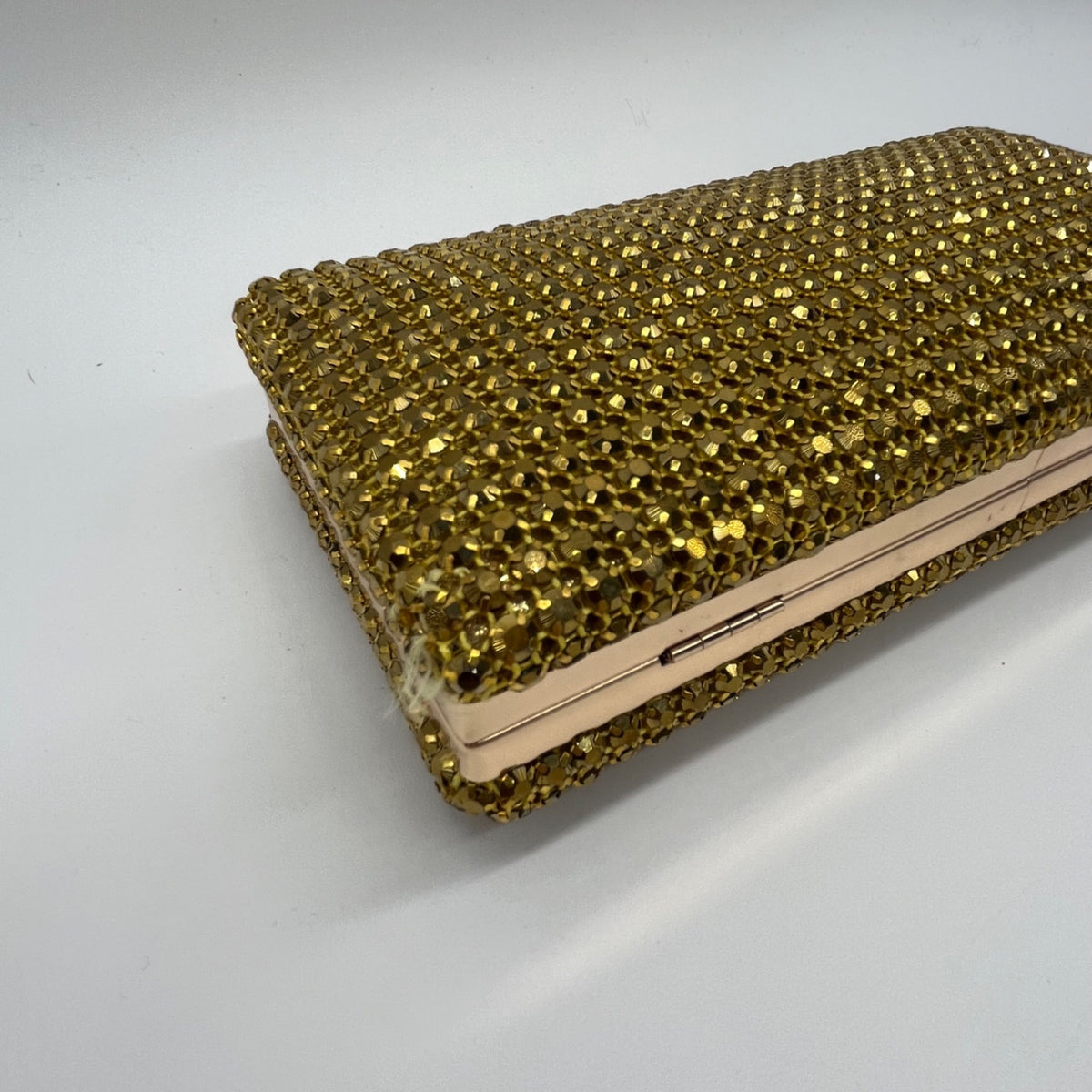 Nina Gold Rhinestone Evening Clutch/Crossbody Purse