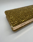 Nina Gold Rhinestone Evening Clutch/Crossbody Purse