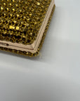 Nina Gold Rhinestone Evening Clutch/Crossbody Purse