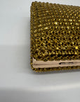 Nina Gold Rhinestone Evening Clutch/Crossbody Purse