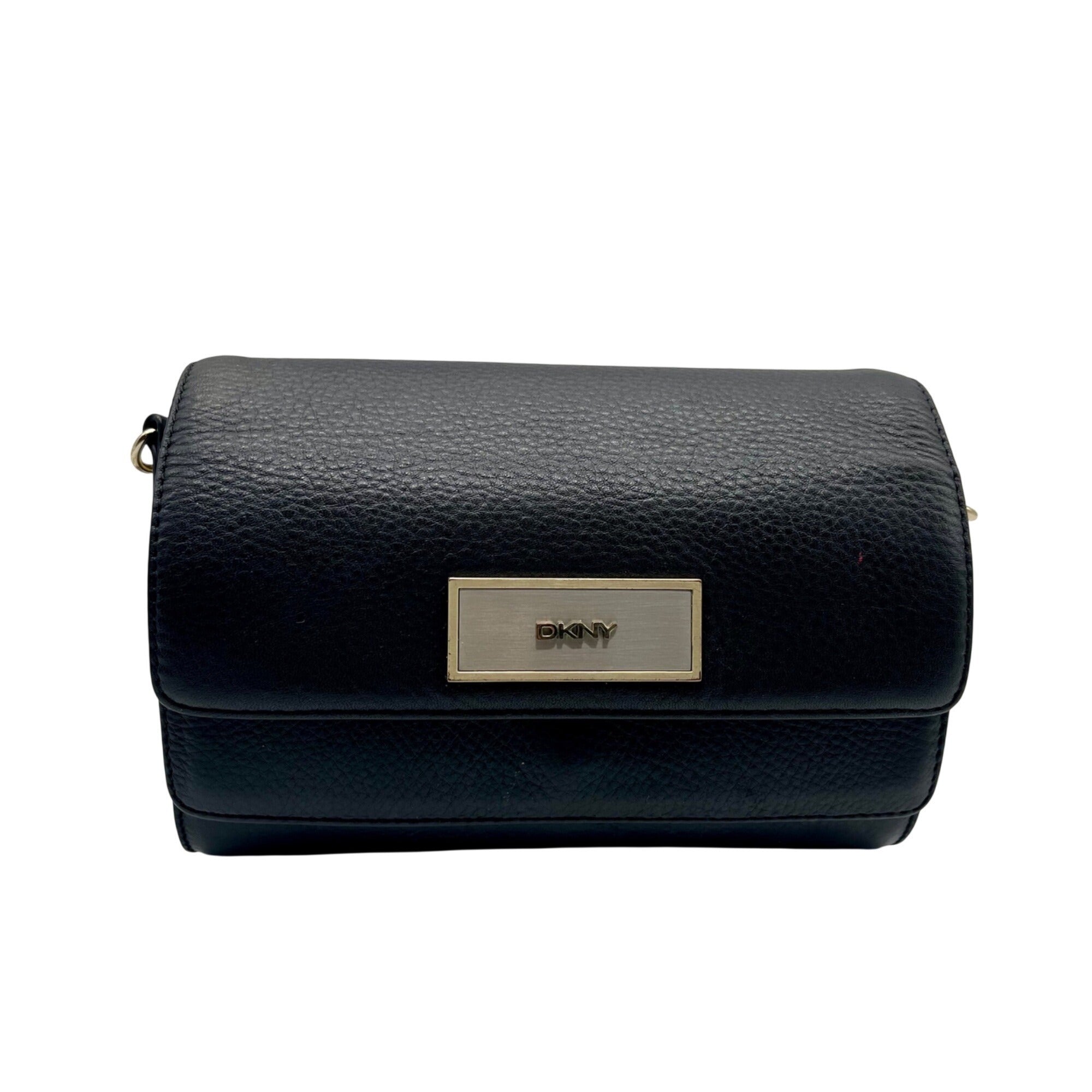 DKNY Black Leather Crossbody Bag