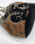 Free People Brown & Black Embroidered Vintage Bucket Crossbody