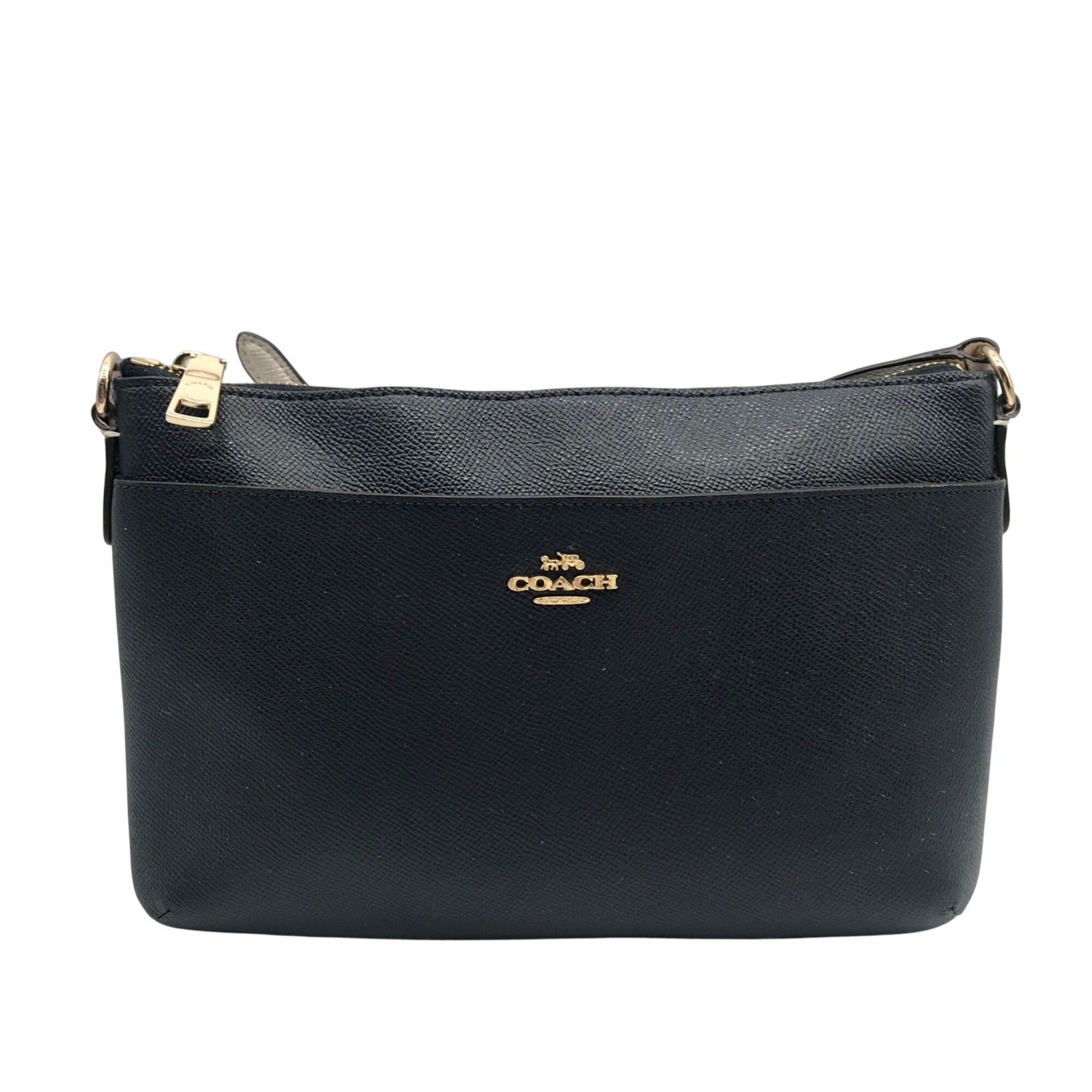 Coach Blue Leather Crossbody Kitt Messenger Bag