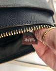 Coach Blue Leather Crossbody Kitt Messenger Bag