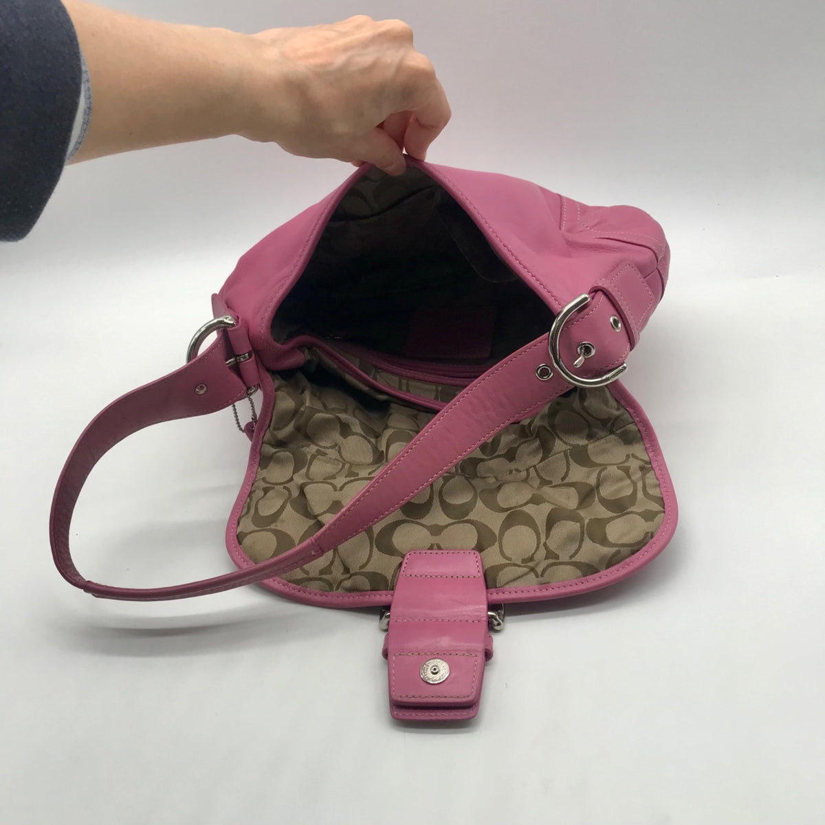 Coach Vintage Bubblegum Pink Leather Soho Shoulder Bag