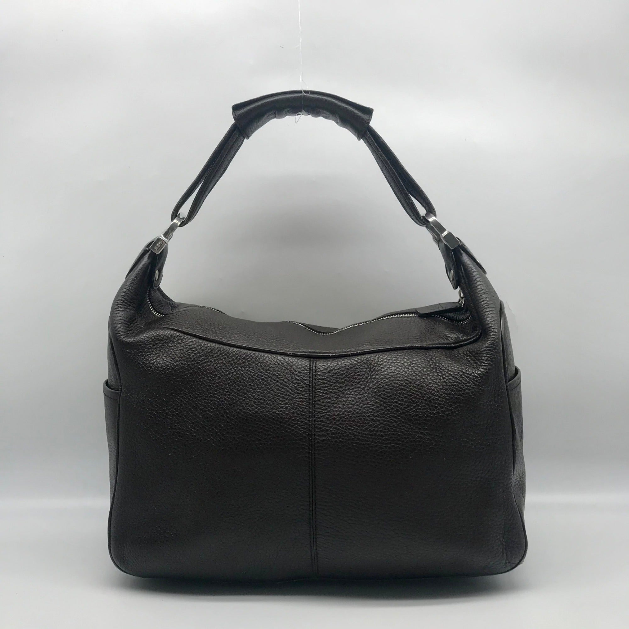 Tod's Brown Pebbled Leather Shoulder Bag