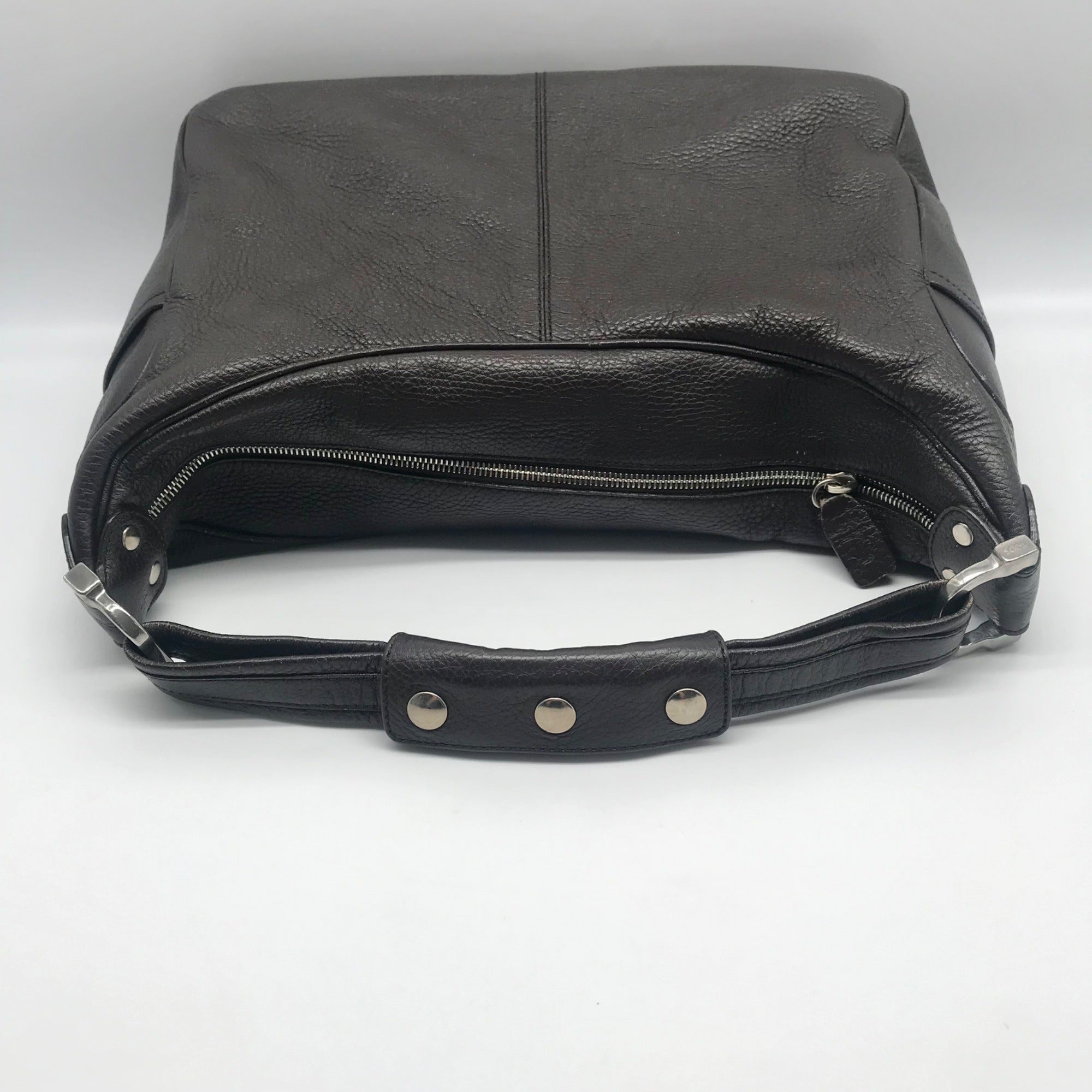 Tod's Brown Pebbled Leather Shoulder Bag