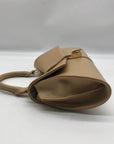 MMS Beige Leather Mini Crossbody Bag