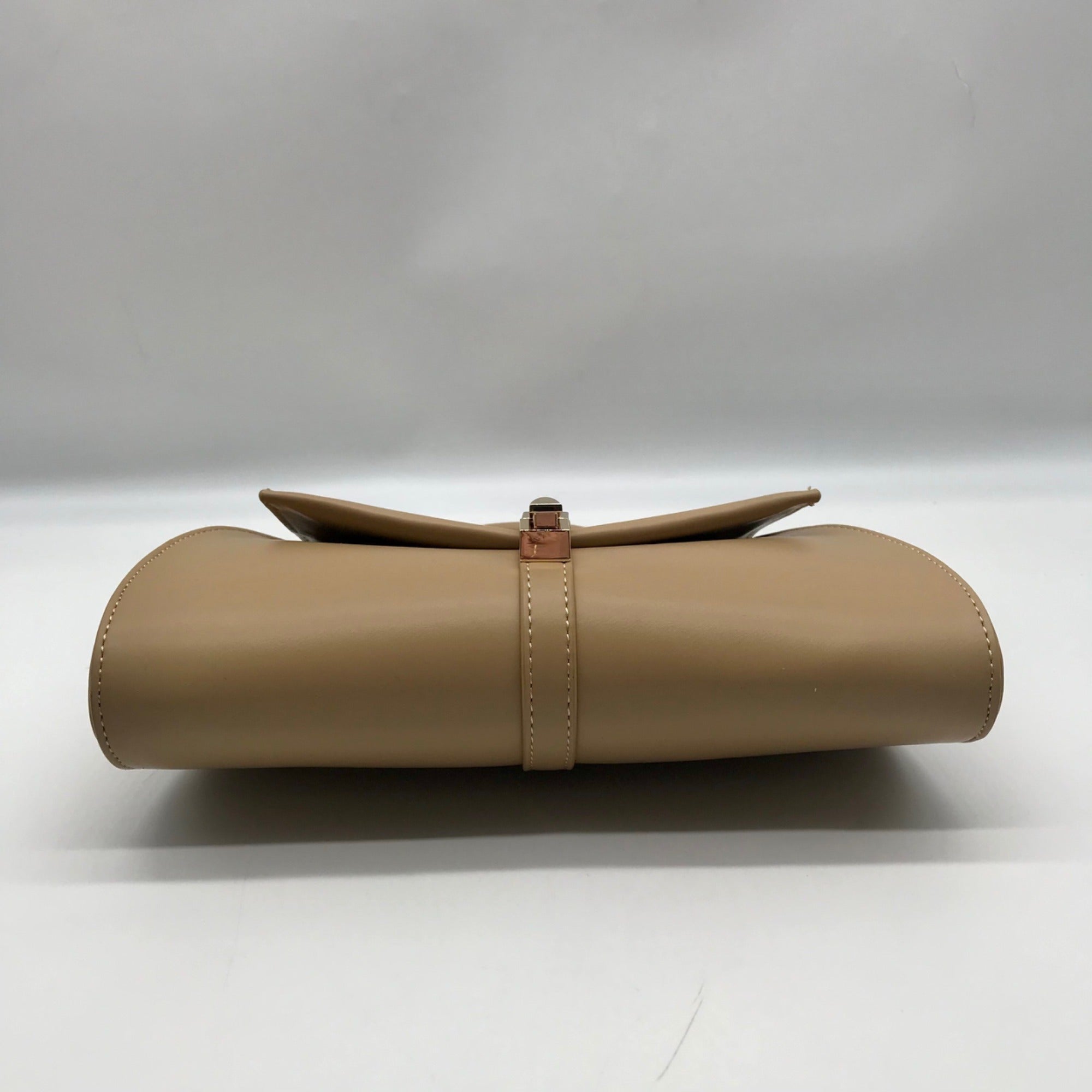 MMS Beige Leather Mini Crossbody Bag