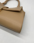 MMS Beige Leather Mini Crossbody Bag