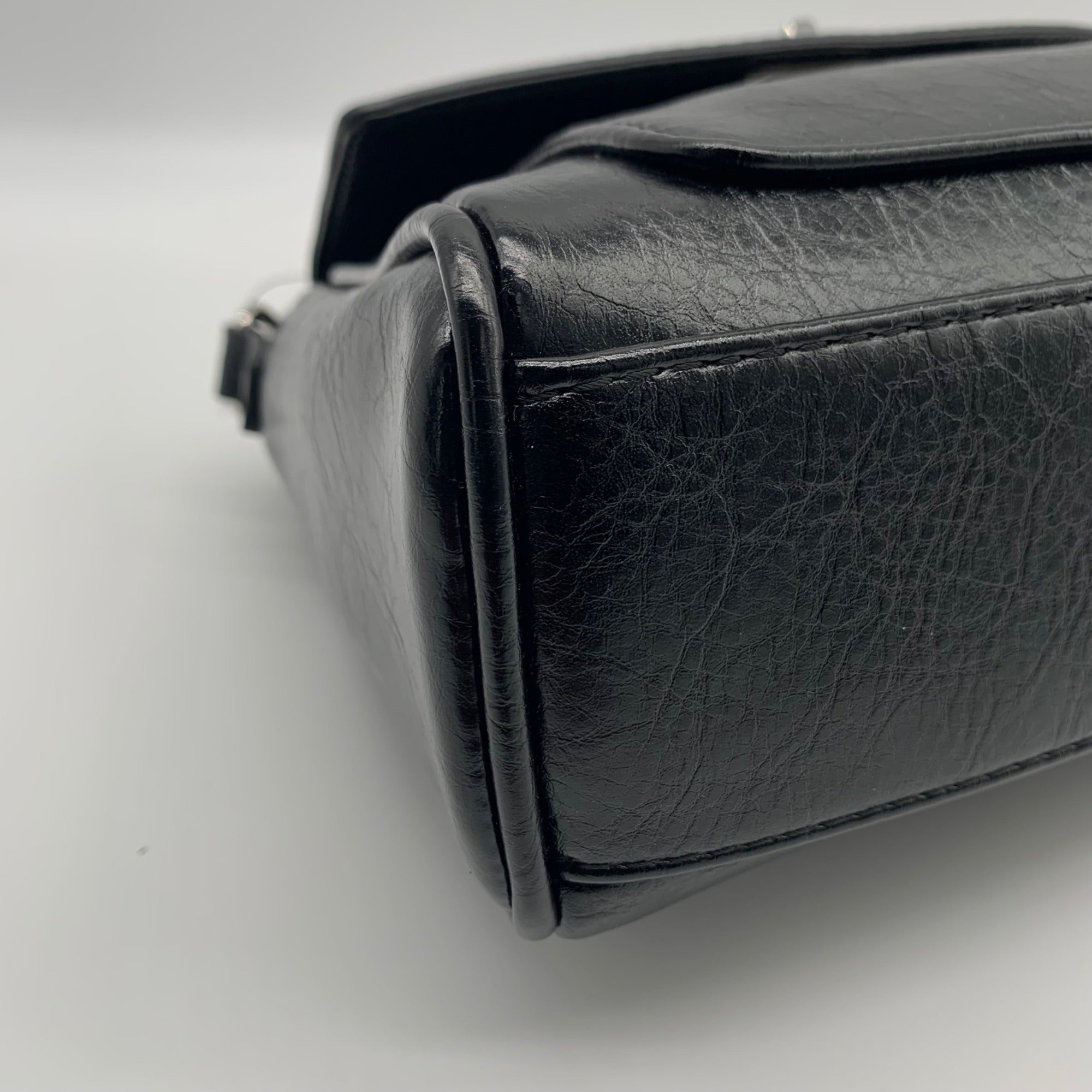 I.N.C. International Concepts Black Glaze Emilliee Mini Top Handle Handbag