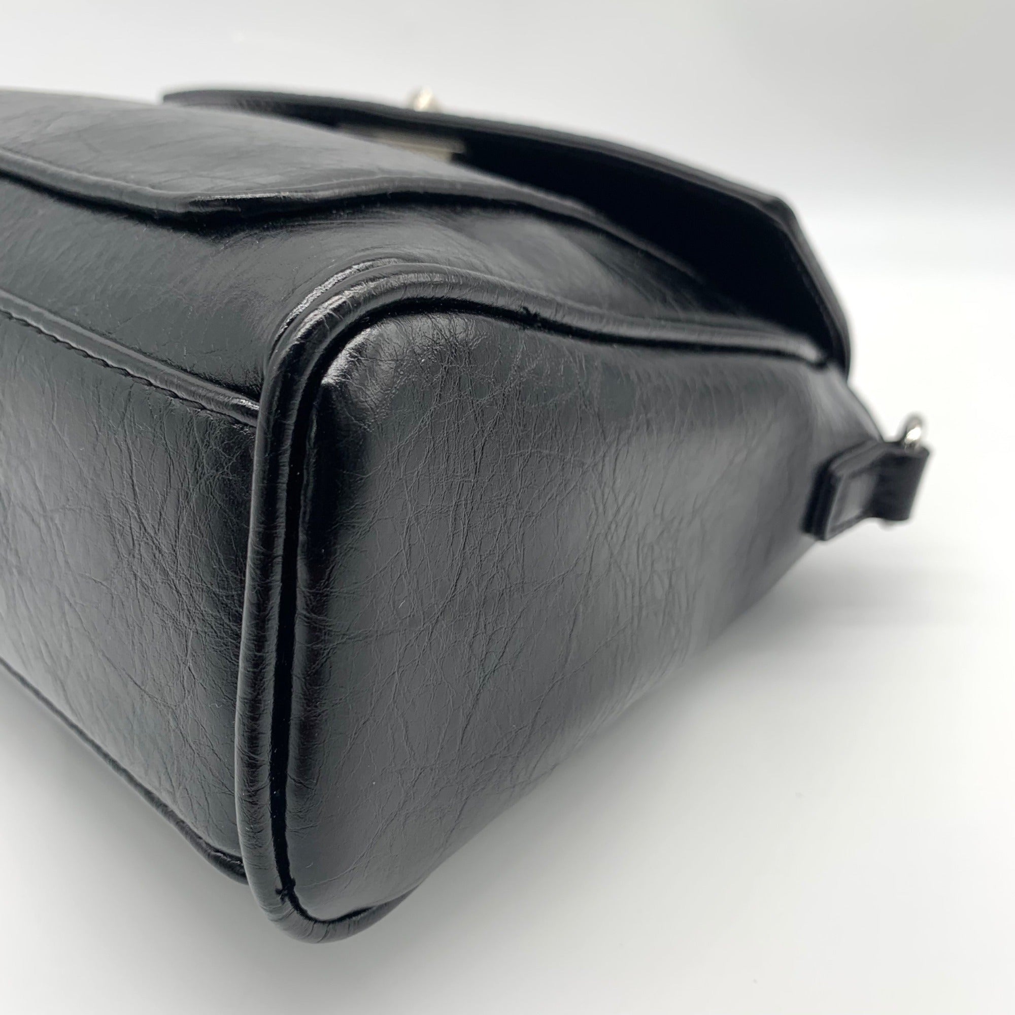I.N.C. International Concepts Black Glaze Emilliee Mini Top Handle Handbag