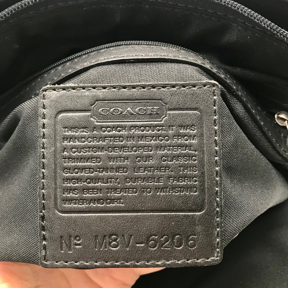 Coach Vintage Navy Blue Fabric Neo Tote Bag 6206
