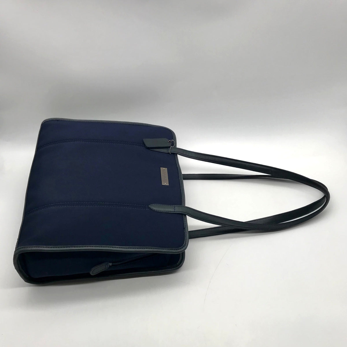 Coach Vintage Navy Blue Fabric Neo Tote Bag 6206