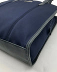 Coach Vintage Navy Blue Fabric Neo Tote Bag 6206