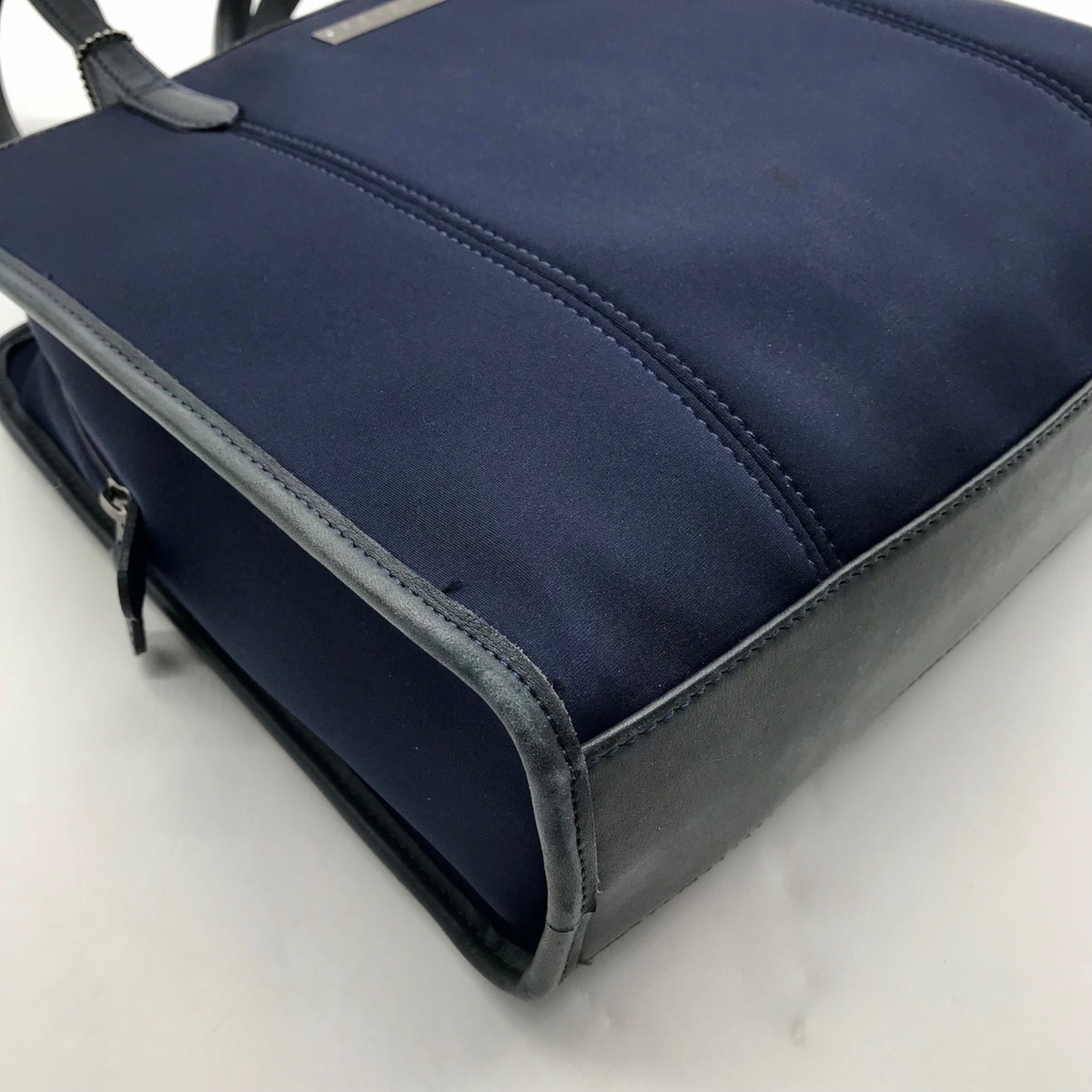 Coach Vintage Navy Blue Fabric Neo Tote Bag 6206