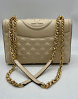 Tory Burch Beige Leather Shoulder Bag