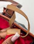 Dooney & Bourke Black & Brown Ostrich Leather Charleston Tote