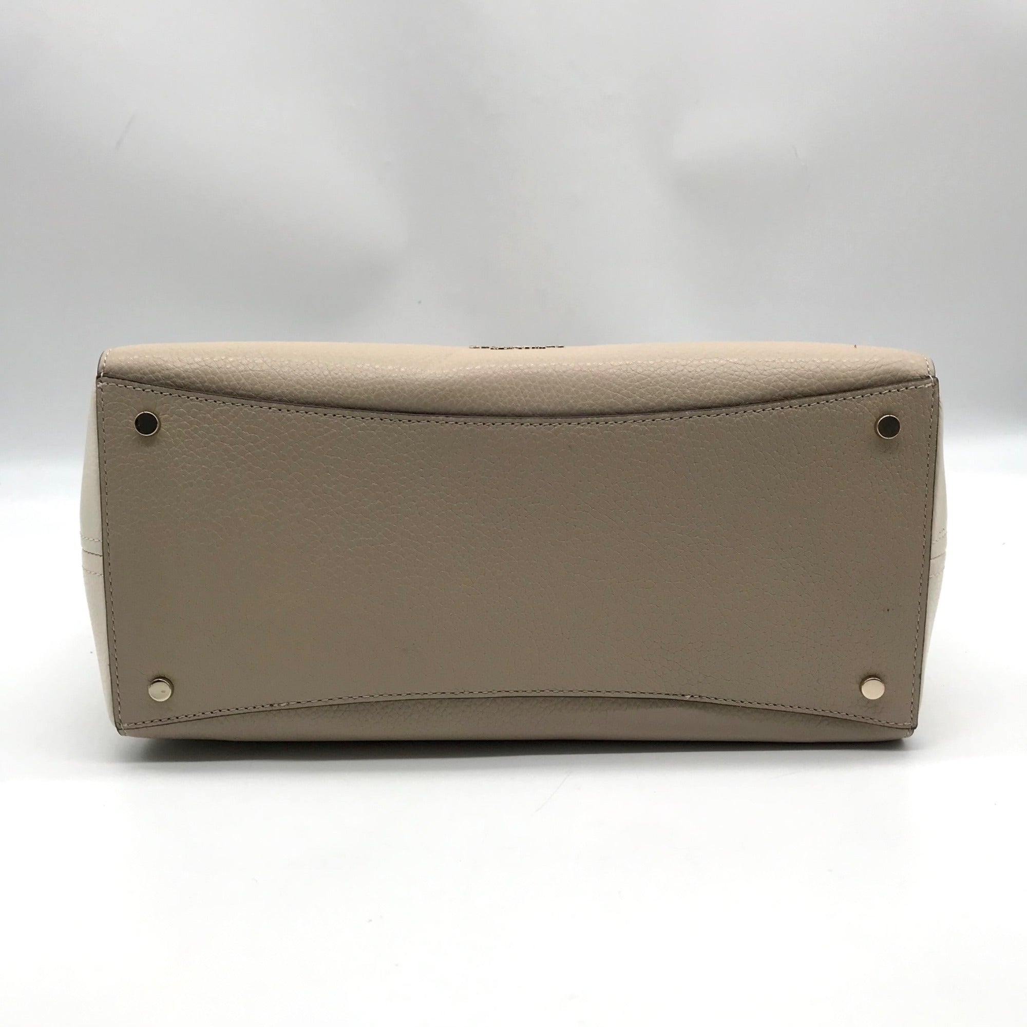 Kate Spade Light Sand Pebbled Leather Leila Convertible Satchel