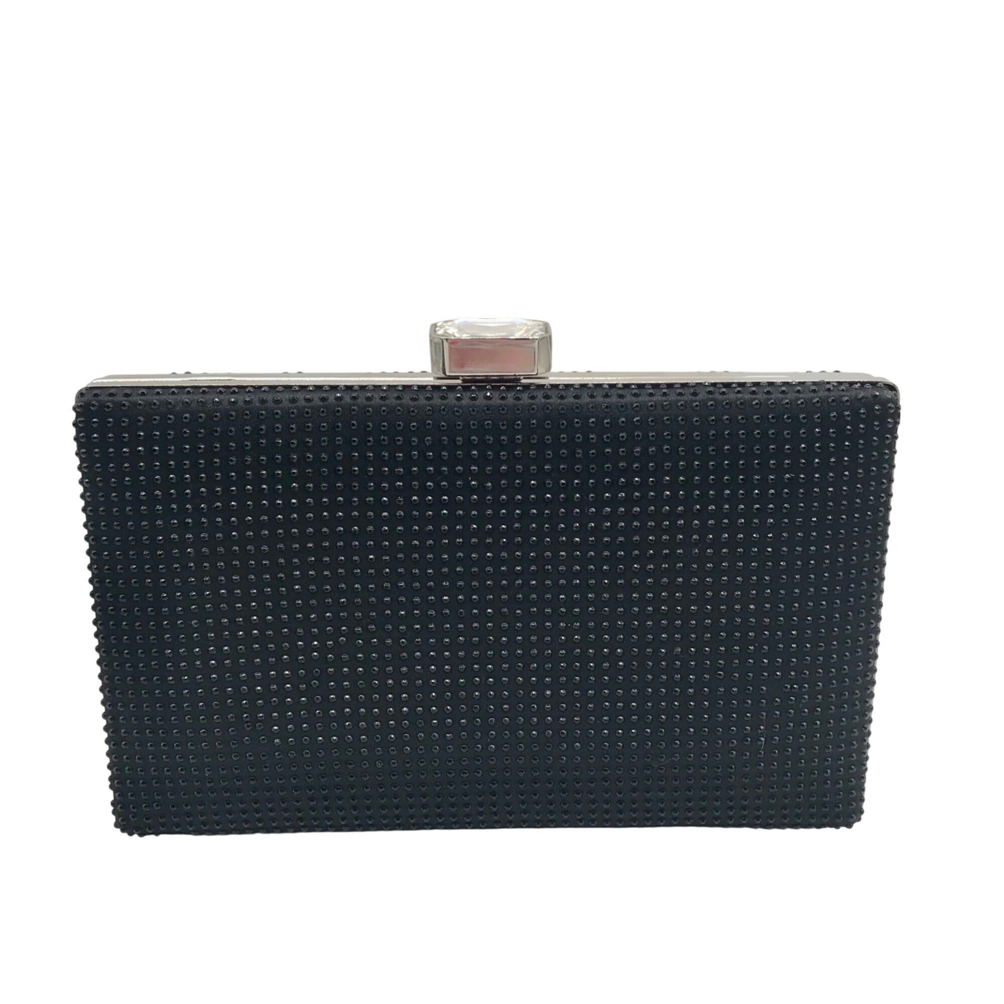 Nina Black Rhinestone Evening Clutch