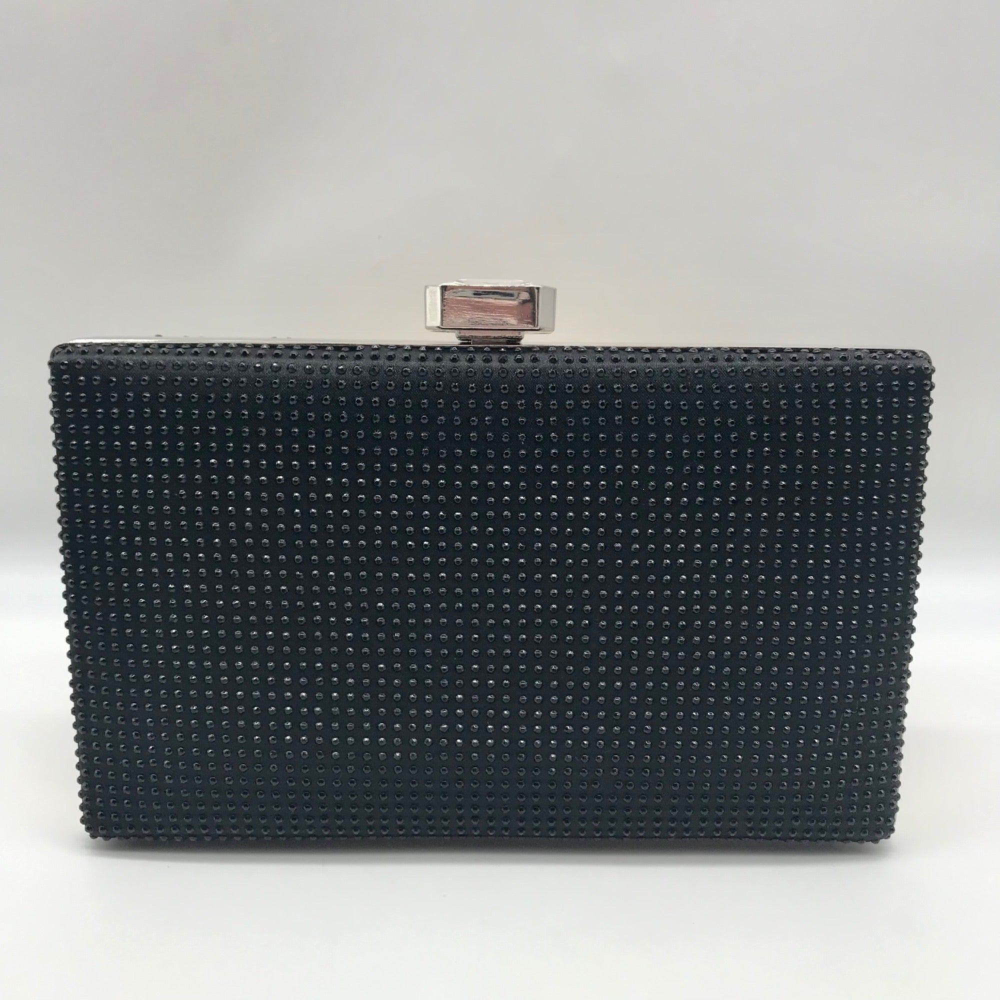 Nina Black Rhinestone Evening Clutch