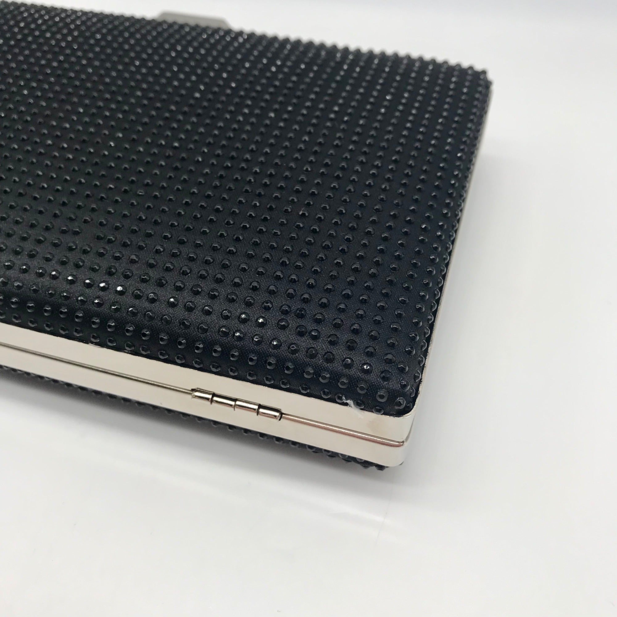 Nina Black Rhinestone Evening Clutch