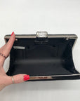 Nina Black Rhinestone Evening Clutch