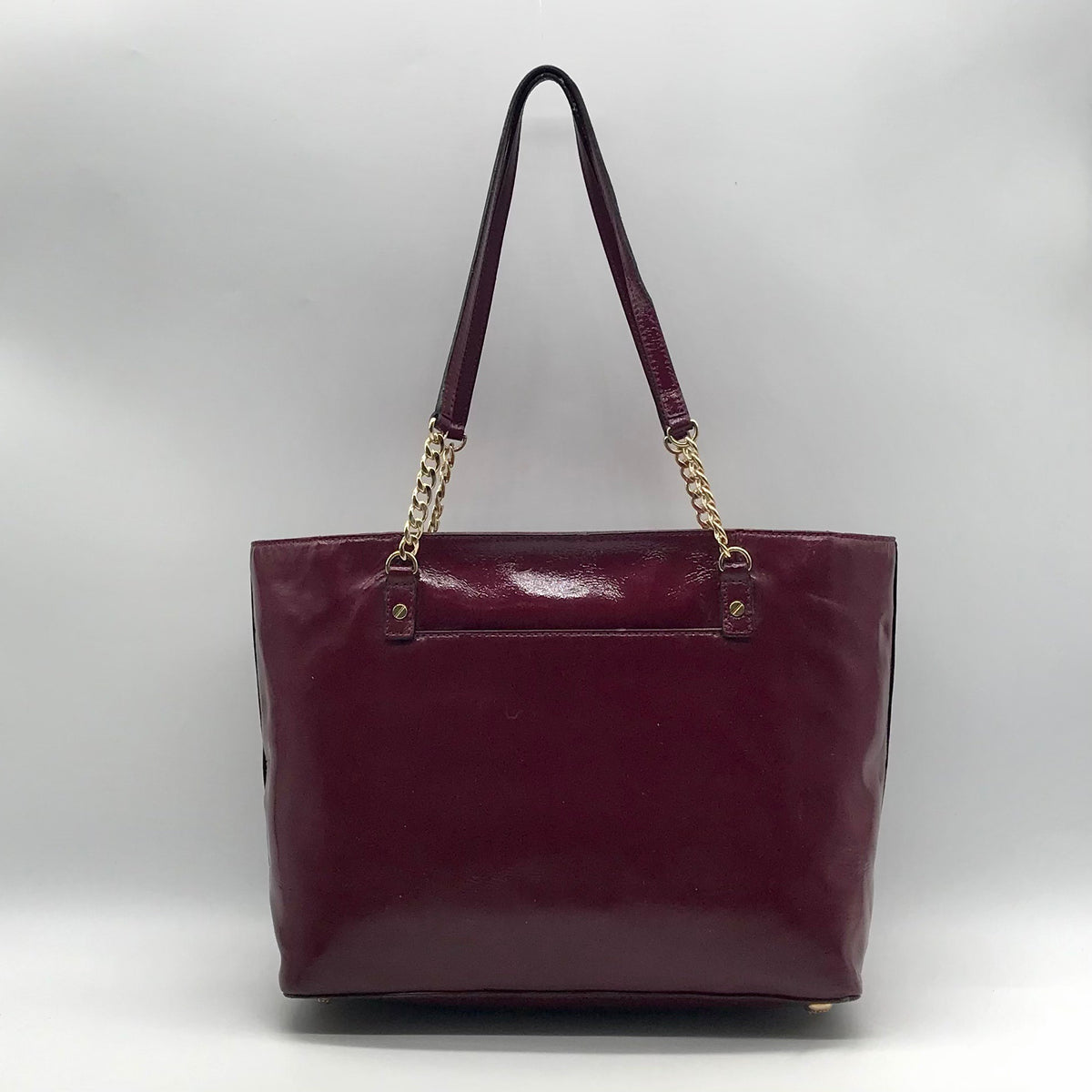 Michael Kors Burgundy Patent Leather Shoulder Bag