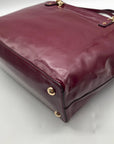 Michael Kors Burgundy Patent Leather Shoulder Bag
