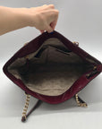 Michael Kors Burgundy Patent Leather Shoulder Bag