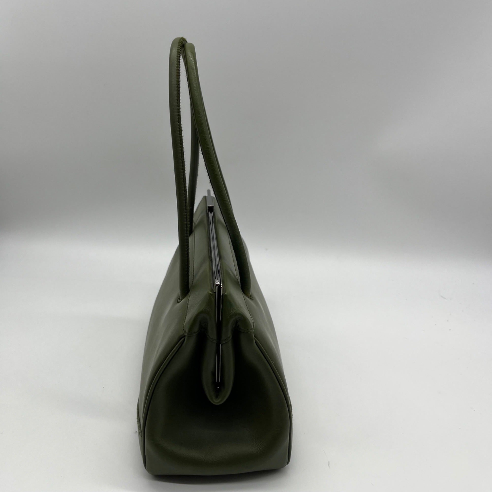 Gucci Olive Green Leather Shoulder Bag