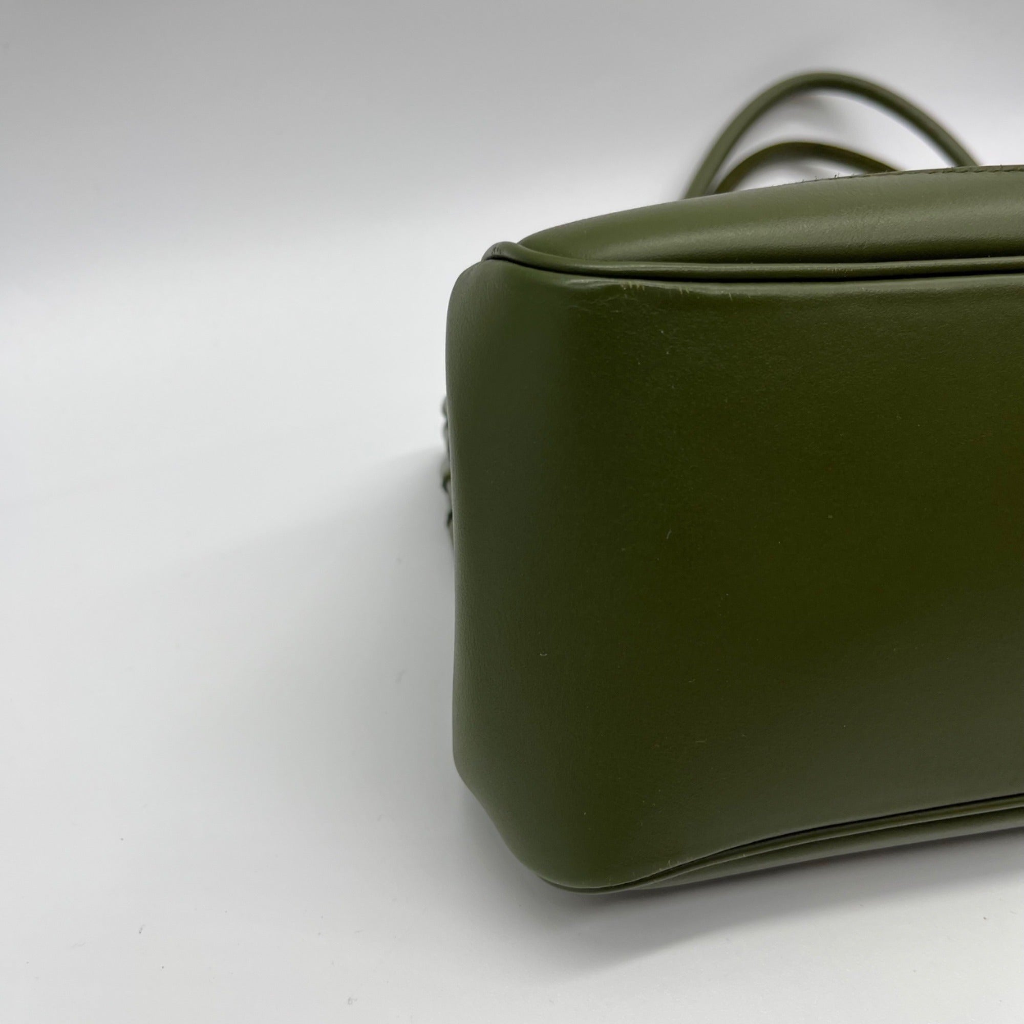 Gucci Olive Green Leather Shoulder Bag