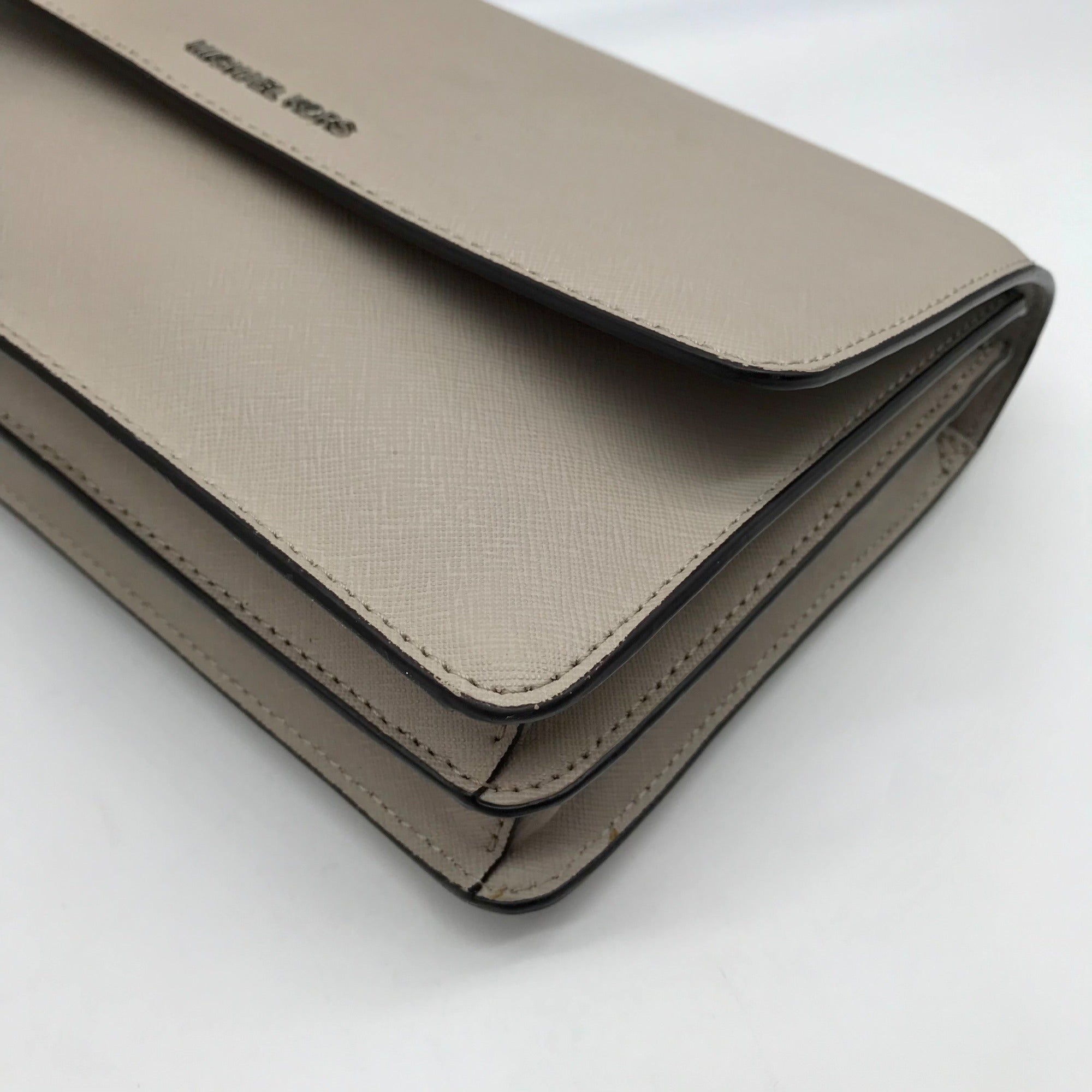 Michael Kors Gray Saffiano Leather Daniela Large Crossbody