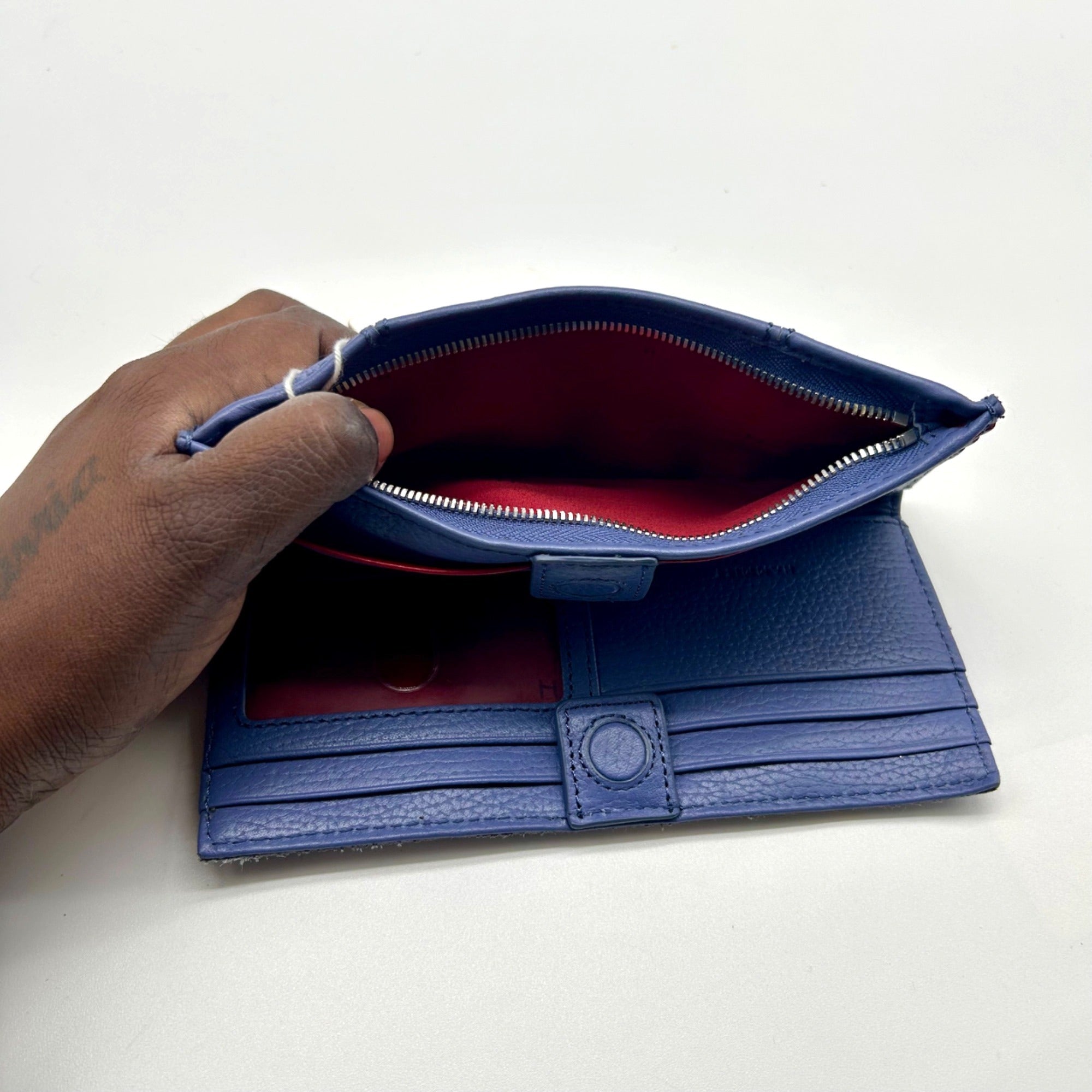 Hammitt Blue Leather 110 North Wallet