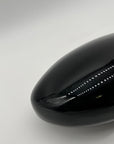 Black Glossy Oval Hard-Case Minaudière Evening Clutch Bag