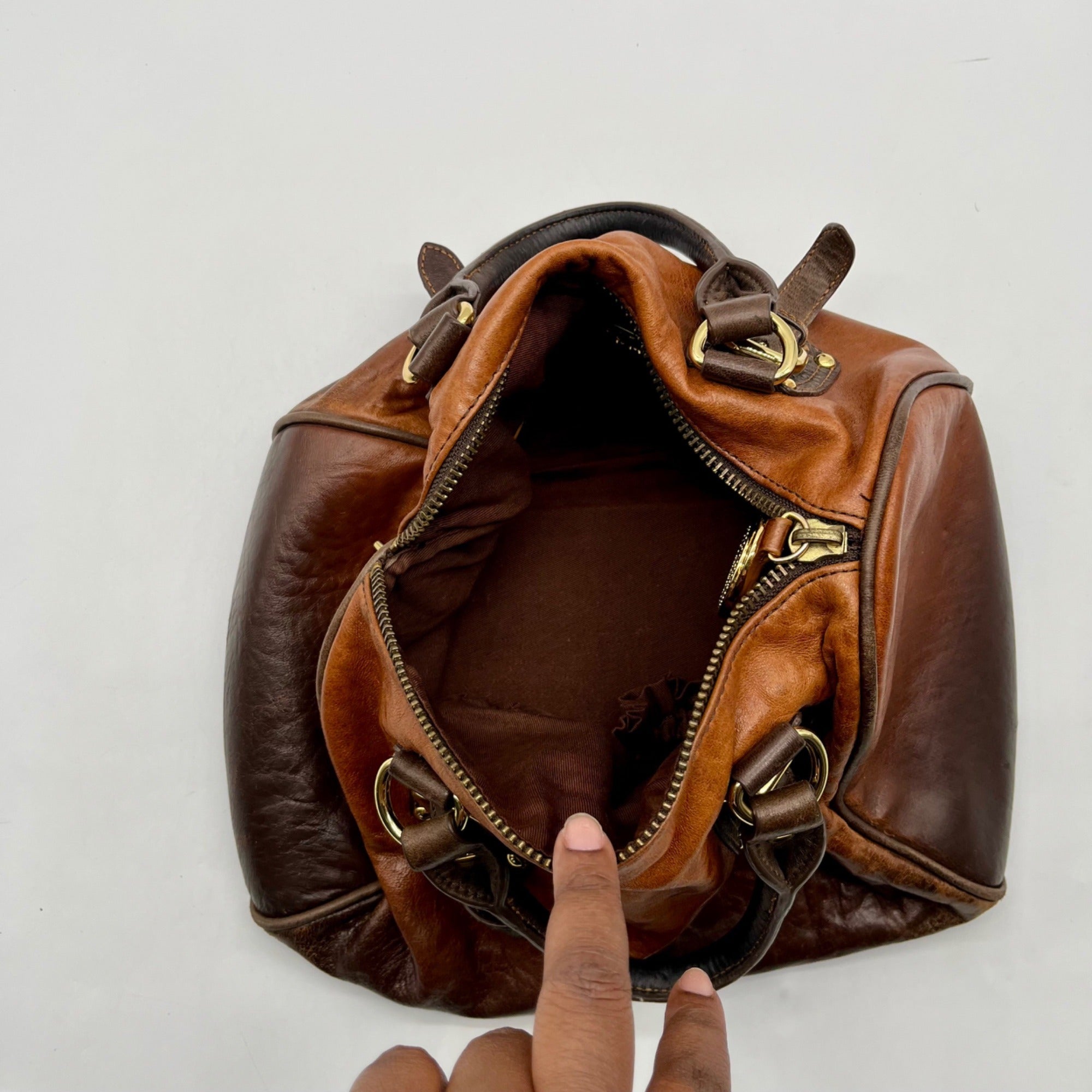 Steve Madden Brown Leather Shoulder Bag