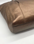 Coach Metallic Bronze Leather Claire Large Satchel