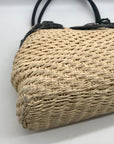 Brighton Khaki Woven Shoulder Tote Bag