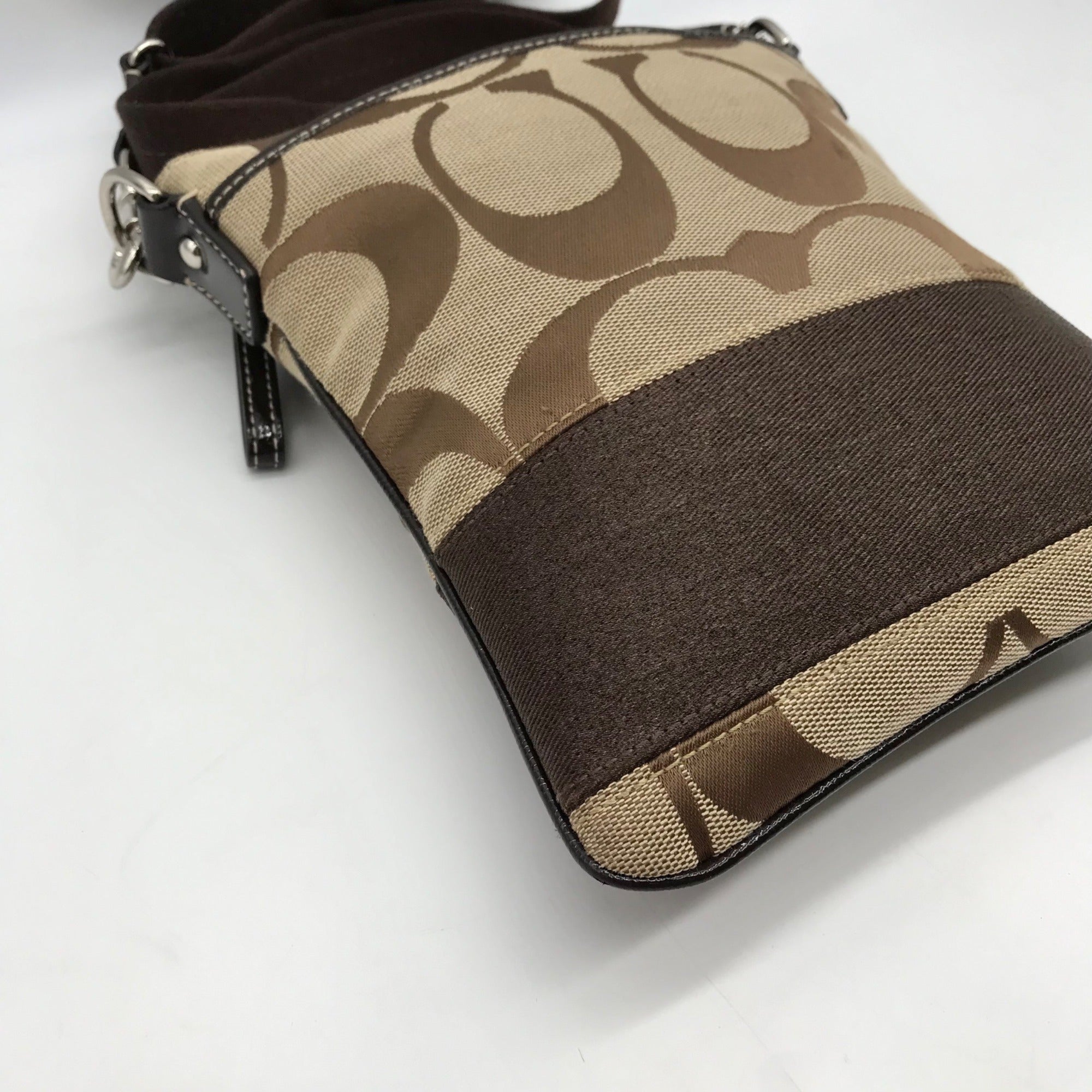 Coach Brown Monogram Canvas Crossbody Bag