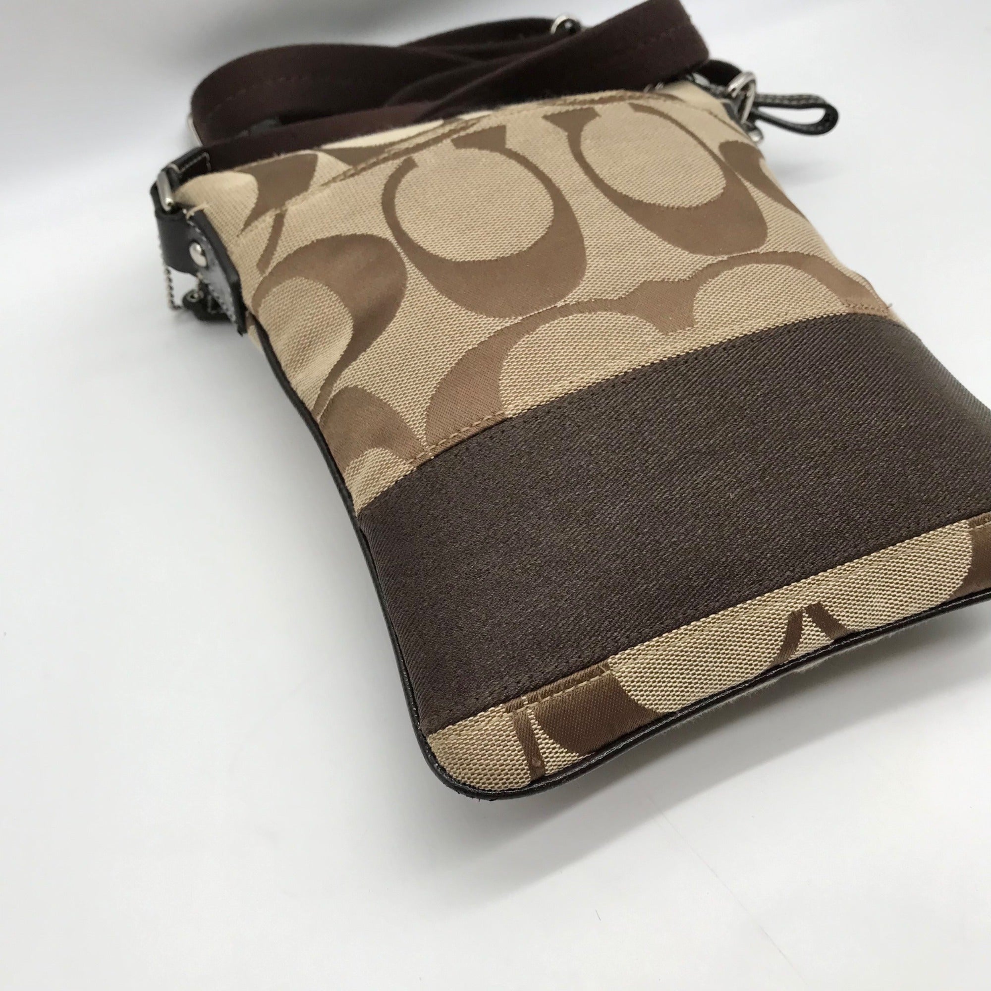 Coach Brown Monogram Canvas Crossbody Bag