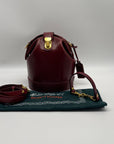 Old Trend Red Leather Doctor Bucket Crossbody Bag