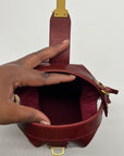 Old Trend Red Leather Doctor Bucket Crossbody Bag